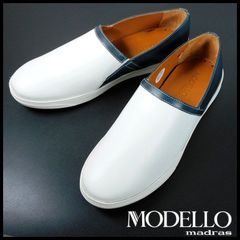 未使用新品 MODELLO マドラス ヌメ革厚底 レザーシューズ 27.5