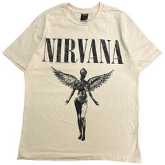 NIRVANA 니르바나 T셔츠 밴드 아이보리(맨즈 M) 중고 헌 옷 Y3094