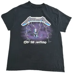 METALLICA メタリカ Ride the Lightning 半袖Ｔシャツ バンド ブラック(メンズ L)中古 古着 Y3116のサムネイル