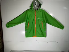mont-bell レイントレッカーKids（プライムグリーン）160cm クリーニング済（アウトレットB品）（M-0054）