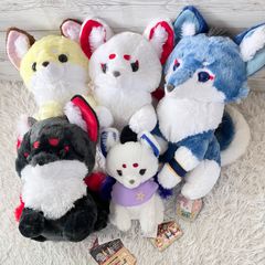 ちょコンとキツネとおりゃんせ ぬいぐるみ3個 と ポポンとたぬきの