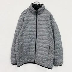 UNIQLO　ユニクロ　ウルトラライトダウンジャケット　ダウン90%　千鳥格子　黒　ブラック　Lサイズ　古着【値引き交渉OK！】