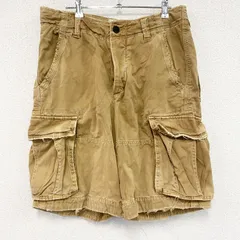 Abercrombie&Fitch　アバクロンビー&フィッッチ　ハーフカーゴパンツ/ショートパンツ　ボタンフライ　茶色　ブラウン　31サイズ　古着【値引き交渉OK！】