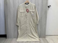 ☆男前 ミリタリー ペイント リメイク ベージュシャツワンピ☆ - メルカリ