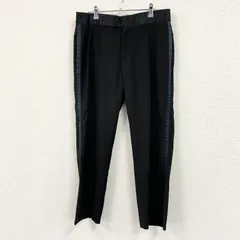 GIORGIO ARMANI　ジョルジオアルマーニ　タキシードパンツ　サイドライン　黒　ブラック　古着【値引き交渉OK！】のサムネイル