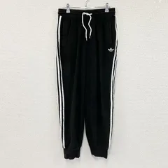 adidas　アディダス　トラックパンツ/ジャージパンツ　トレフォイルロゴ　刺繍ロゴ　黒　ブラック　Mサイズ　古着【値引き交渉OK！】