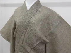 P43077　麻混　夏縮　単衣　ｋのサムネイル