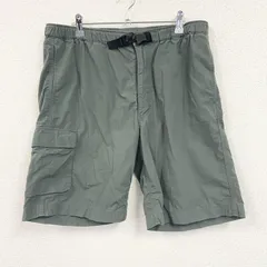OLD UNIQLO　オールドユニクロ　ハーフナイロンパンツ/ショートパンツ　オリーブグリーン　Lサイズ　古着【値引き交渉OK！】