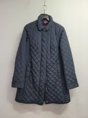 XS) Tommy Hilfiger トミーヒルフィガー ネイビー キルティング ロング コートのサムネイル