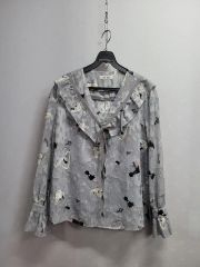 フランシュリッペ うさぎ柄 長袖 ブラウス 紺 M franche lippee - メルカリ