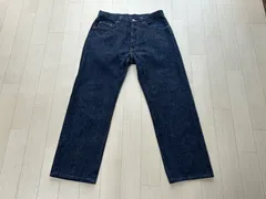 Calvin Klein 白耳 セルビッチ 香港製 濃紺 ボタンフライ 革パッチ デニムパンツ W32【古着】ME6035IKE【匿名配送】のサムネイル
