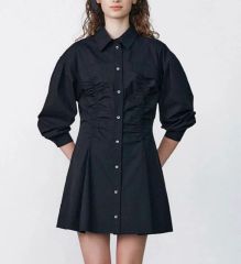 SLY DOUBLE BUTTON BALLOON ショートワンピース ブラック - メルカリ