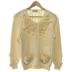 【中古】　PINK HOUSE　カーディガンセーター　長袖　クルーネック　フルボタン　花柄　古着　/1906のサムネイル