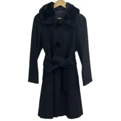 TO BE CHIC(トゥービーシック) コート サイズ40 M レディース美品  - 黒 長袖/ラビット(ラパン)/ミンク/ファー着脱可/冬のサムネイル