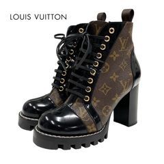 Louis Vuitton モノグラム レースアップ ブーツ - メルカリ