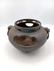 風炉釜 茶道具 鉄窯_Y7248のサムネイル
