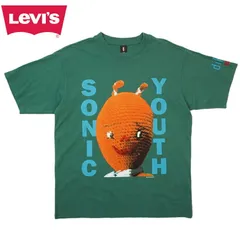 リーバイス x ソニックユース 半袖TシャツLevi's × Sonic Youth DIRTY ALIEN TEEオルタナティブ バンドTシャツ バンT アーティスト緑 GREEN グリーンコラボ ダーティー アメカジ カジュアル 男性用 トップス カットソのサムネイル