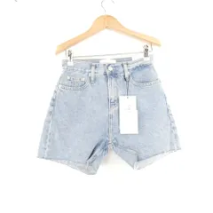 未使用 Calvin Klein Jeans カルバンクライン ジーンズ ショートパンツ W24 XS～Sサイズ相当 コットン100％ デニム 切りっぱなし レディース AD1934A67 