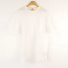 美品 HERMES エルメス 鹿の子 Tシャツ M コットン100％ 半袖 Hロゴ サドルステッチ レディース AD1988A51 のサムネイル