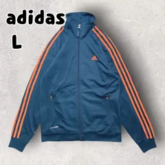 HアディダスオリジナルストレーニングニットトラックジャケットブルーL