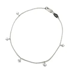 STAR JEWELRY スタージュエリー K18WG ホワイトゴールド ブレスレット ダイヤモンド0.18ct 1.9g 17.5cm レディース 中古のサムネイル