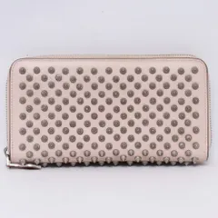 CHRISTIAN LOUBOUTIN パネトーネ スパイクスタッズ ラウンドファスナー 長財布 バレリーナピンク 1165065のサムネイル