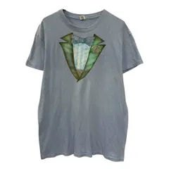 70s USA製 hanes 半袖 プリントTシャツ XL ライトブルー ヘインズ プルオーバー 70年代 だまし絵 ヴィンテージ タキシード 夏物 a806-5857のサムネイル