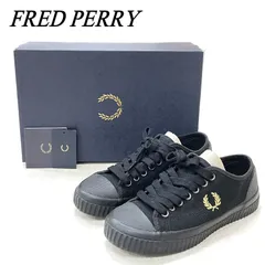 FRED PERRY フレッドペリー ヒューズローキャンバススニーカー UK4/US5 BLK/ブラックのサムネイル