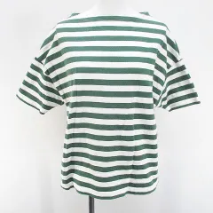 マイヨ maillot ボーダー 半袖 Tシャツ カットソー 0 緑系 グリーン 日本製のサムネイル