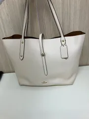 【中古品】 COACHコーチ ターンロック トートバッグ 58849 白ホワイト 肩掛け バッグ かばん 現状品