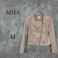 MIIA ミーア ノーカラージャケット フェイクスエード ピンクベージュ Mサイズ シンプル きれいめ 大人可愛い 通勤 通学 春秋 アウター レディース おしゃれ 上品 ライトアウター 羽織り デート服 合わせやすい 着回し抜群のサムネイル