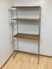 無印良品 ステンレスユニットシェルフ デスク セット(オーク材) 廃番品