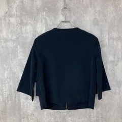 テチチ Te chichi フリルジャケット ティアードフリル ネイビー 紺 七分袖 ジップアップ レディース 羽織り きれいめ オフィスカジュアル おしゃれ 春 秋 通勤服 体型カバー 華やか フェミニン 大人可愛い シンプル 無地のサムネイル