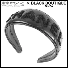 シャネル CHANEL カチューシャ ブラック 黒 レザー マトラッセステッチ ロゴ ファッション雑貨 レディース 015000381のサムネイル