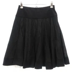 ブルマリン Blumarine スカート I 38 黒 ブラック ストライプ柄 ひざ丈 /SCのサムネイル
