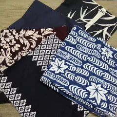 和風小物 風呂敷 大判タイプ 和柄 綿100% ５枚セット 長期間保管品 Y577