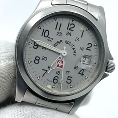動作未確認　SWISS MILITARY スイスミリタリー　クォーツ腕時計　グレー文字盤　3304のサムネイル