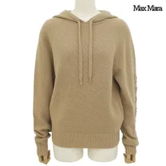 超美品 マックスマーラ MAX MARA ANANAS アナナス ウール カシミヤ ニット フーディー ビジュー サイズM キャメルのサムネイル