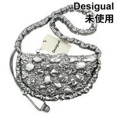 未使用 デシグアル Desigual Flossyショルダーバッグ 肩掛け バッグ 鞄 ギャザー 雑貨 小物 メタリックシルバー レディース 6V629のサムネイル