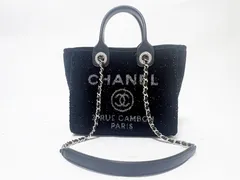 CHANEL シャネル ドーヴィル ミニ ショッピング トートバッグ ショルダーバッグ ブラック ラメ レア 超美品のサムネイル