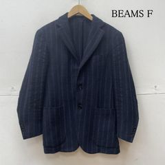 ビームスエフ 織柄 ホップサック シルクリネン 三者混 3Bアンコン