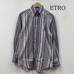 極美品 ETRO 刺繍入 ￼長袖シャツ イタリア製 ピュアコットン - メルカリ