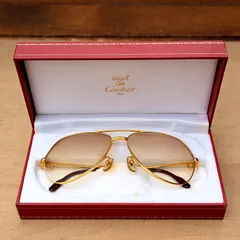 Cartier カルティエ サングラス ヴィンテージ ゴールドフレーム ケース付きのサムネイル