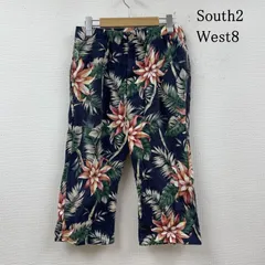 サウスツーウェストエイト クロップド パンツ ボタニカル柄 花柄 総柄 リネン混 ジップフライ メンズ M ISItems【USED】【古着】【中古】50125400のサムネイル