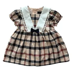  DAKS ダックス ワンピース チェック セーラーカラー フォーマル ベビー90cm 24M【C477】のサムネイル