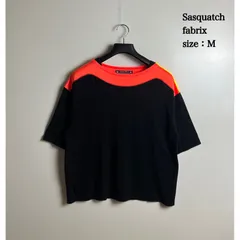 Sasquatch fabrix. 18ss archive SAFTY BOATNECK H/S CUTSWEN M サスクワッチファブリックス ボートネック ストレッチ Tシャツ 蛍光オレンジ 短丈 ストリート アーカイブ レアのサムネイル