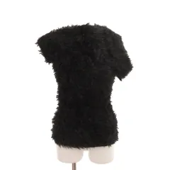アルマーニ コレツィオーニ ARMANI COLLEZIONI シャギーニット 半袖 アシンメトリー袖 44 黒 ブラック /JSのサムネイル