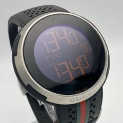 電池交換済み】アイグッチ I-GUCCI メタルシルバー＆ブラックラバー