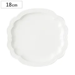 プレート ほやら ケーキプレート 白磁 （ 皿 お皿 食器 18cm 磁器 美濃焼 日本製 取り皿 デザートプレート 丸皿 小皿 中皿 おしゃれ )のサムネイル
