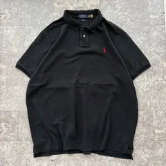 ポロラルフローレン ポロシャツ 半袖 XXL CLASSIC FIT クラシックフィット 黒 ブラック 赤ポニー 刺繍 鹿の子 ビッグサイズ オーバーサイズ ビッグシルエット 古着 アメカジ ストリート ラルフ ローレン POLO Ralph Lauren